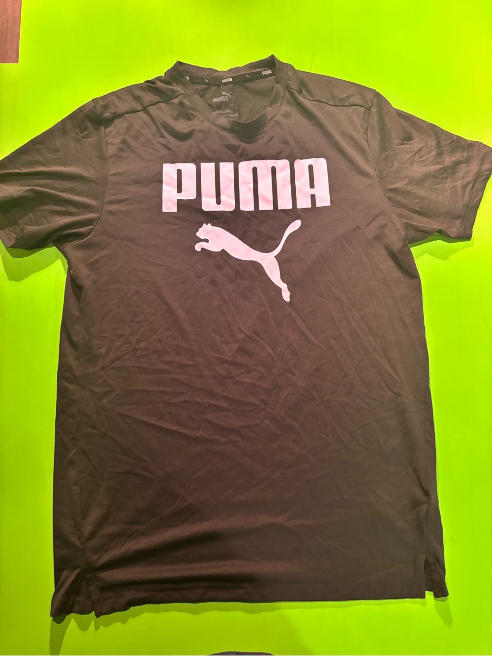 Puma Black Short Sleeve Logo Tee